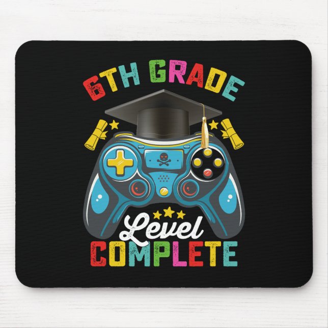 Mousepad Concluído o Nível da 6ª Série Graduação Jogos Game (Frente)