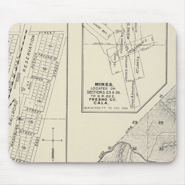 Mousepad Condado de Madera, Califórnia (Frente)