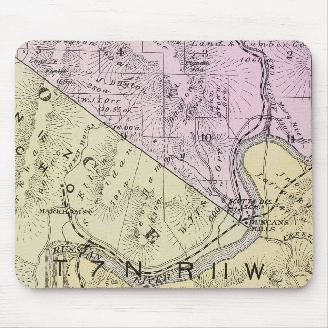 Mousepad Condado de Sonoma, Califórnia 8 (Frente)