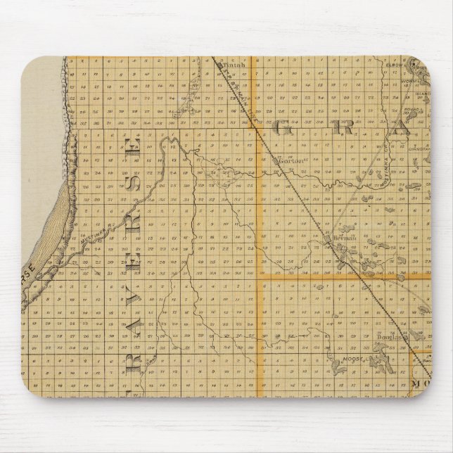 Mousepad Condados de Grant, Traverse, Minnesota (Frente)
