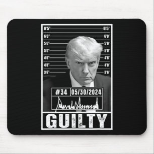 Mousepad Condenação do veredicto Donald Trump Mug Shot