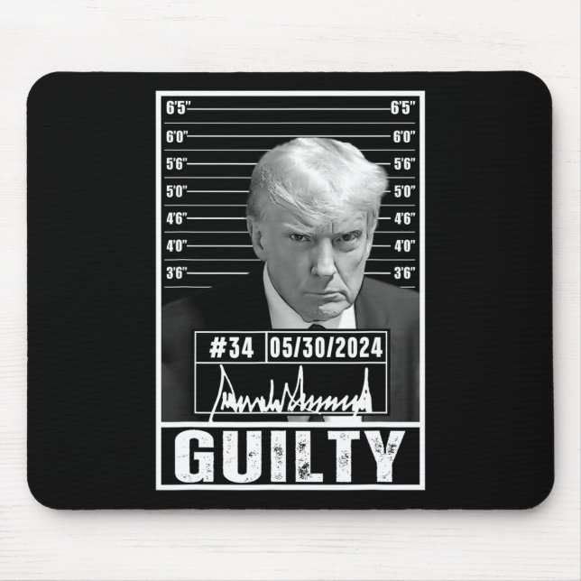 Mousepad Condenação do veredicto Donald Trump Mug Shot (Frente)