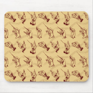 Mousepad Condutor (padrão em castanho e ocre)