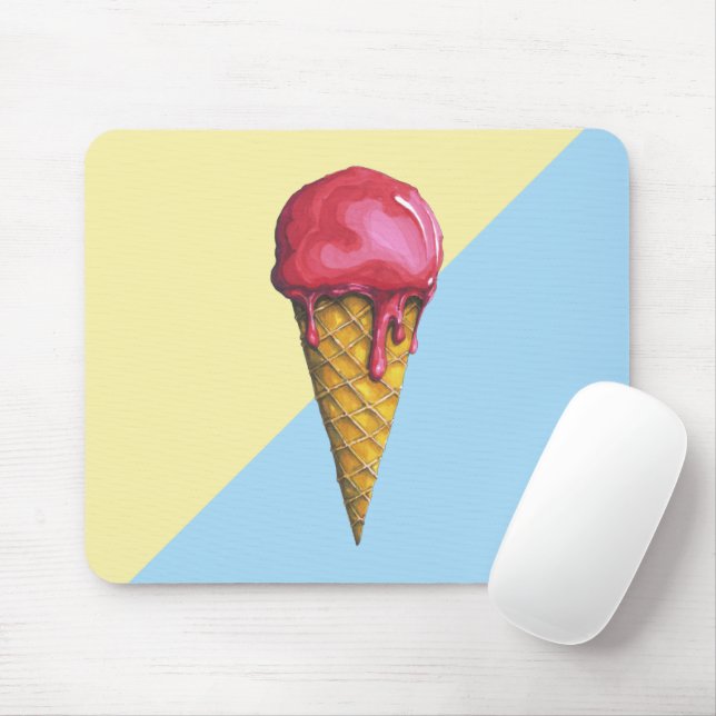 Mousepad Cone de gelados de morango (Com mouse)