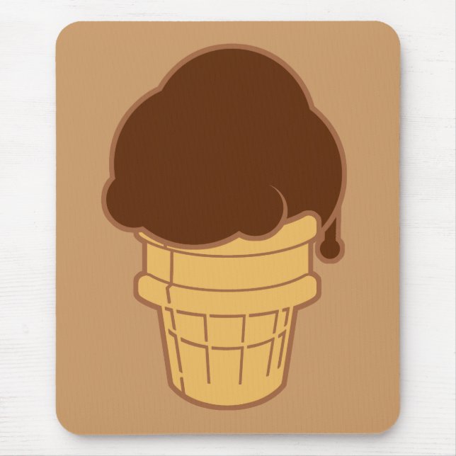 Mousepad Cone de Sorvete de Chocolate (Frente)