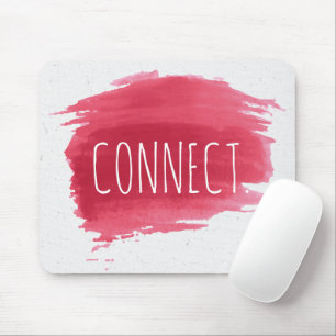 Mousepad CONECTAR Texto No Suporte Do Mouse De Pintura Verm