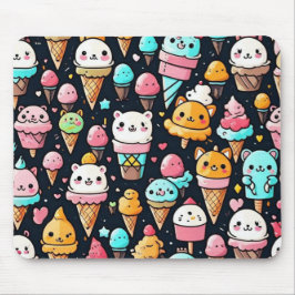 Mousepad Cones de sorvete colorido, bonitos