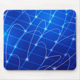 Mousepad Conexões de rede azul e branca