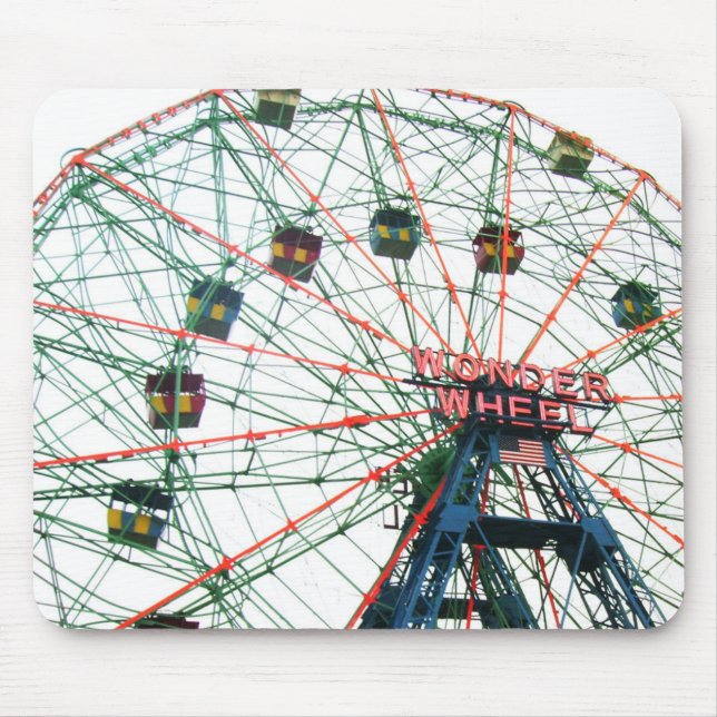 Mousepad Coney Island Wonder Wheel Brooklyn Nova Iorque (Frente)