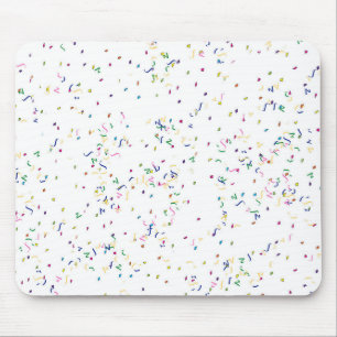 Mousepad Confetti White Background