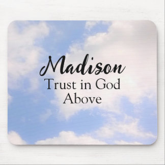 Mousepad Confiança em Deus Nome personalizado inspiracional