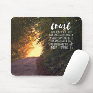 Mousepad Confiança no Lorde Proverbs 3:5-6