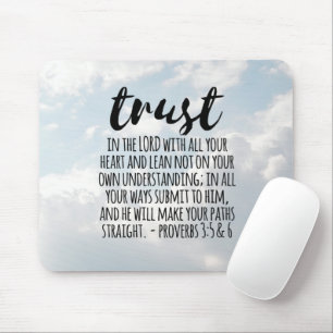 Mousepad Confiança no Lorde Proverbs 3:5-6