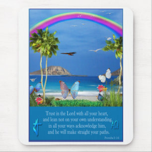 Mousepad Confiança no Lorde Proverbs 3:5-6