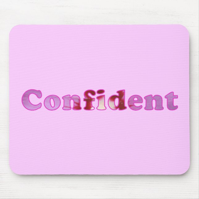 Mousepad Confidente com flores cor-de-rosa (Frente)