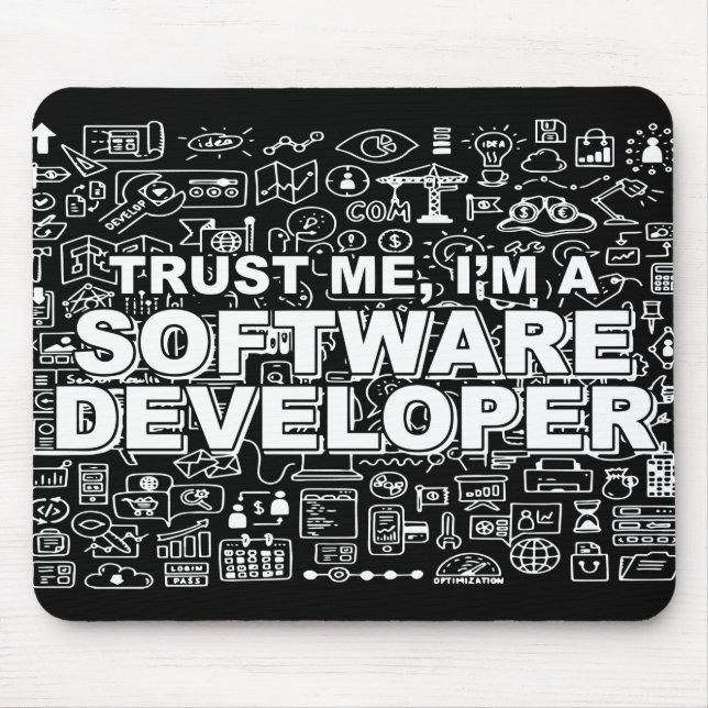 Mousepad Confie em mim sou um desenvolvedor de software (Frente)