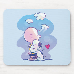 Mousepad Conforto e segurança   Charlie & Snoopy Hug