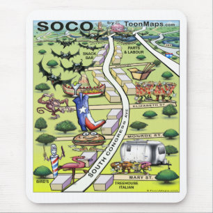 Mousepad Congresso do Sul Ave Mapa de Cartoons ATX
