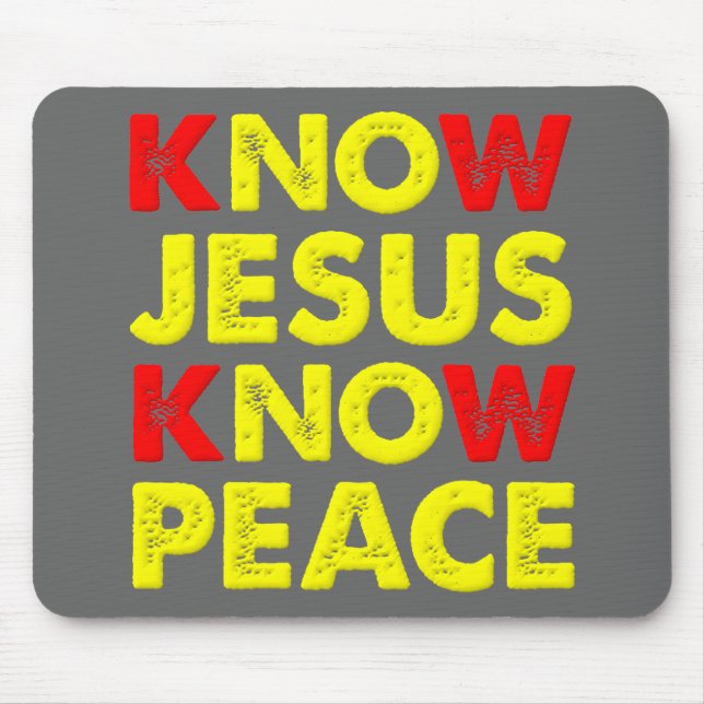 Mousepad Conheça Jesus Conheça a Paz Cristã (Frente)