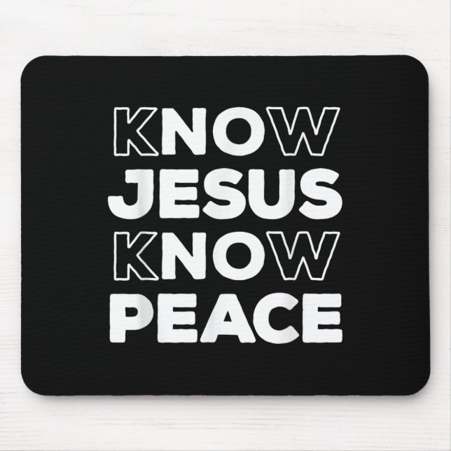 Mousepad Conheça Jesus que conhece a Igreja Cristã de Fé da (Frente)