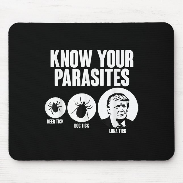 Mousepad Conheça Seus Parasitas Cachorros Dick Tick Donal E (Frente)