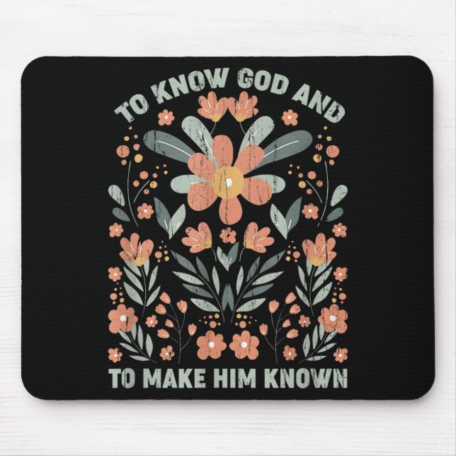 Mousepad Conhecer Deus e Torná-lo Conhecido  (Frente)