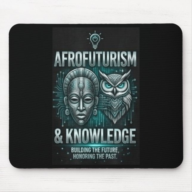 Mousepad Conhecimento de Afrofuturismo máscara africana cor (Frente)