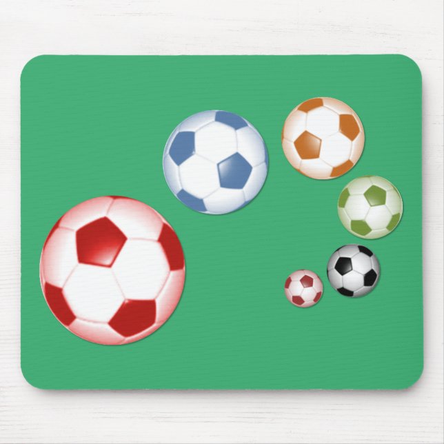 Mousepad Conjunto de bolas de futebol (Frente)