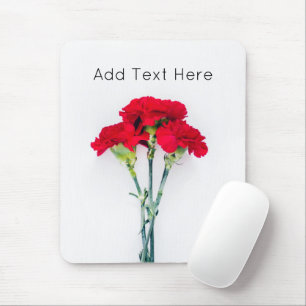 Mousepad Conjunto de Flores Vermelhas