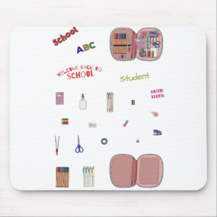Mousepad Conjunto de pacotes de volta à escola
