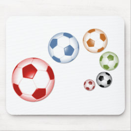 Mousepad Conjunto fofo de bolas de futebol