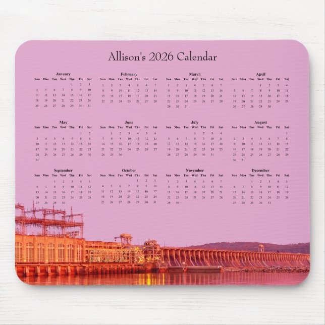 Mousepad Conowingo Dam at Sunrise – 2026 Calendar (Frente)