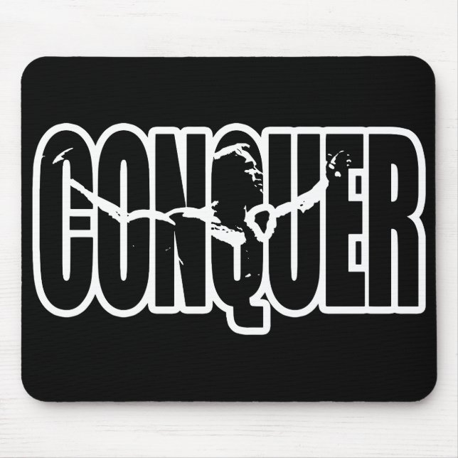 Mousepad CONQUER (Motivação da construção do corpo) (Frente)