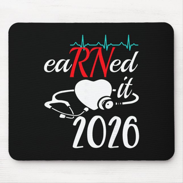 Mousepad Conquistou 2026 Para Graduação De Enfermagem Ou Rn (Frente)
