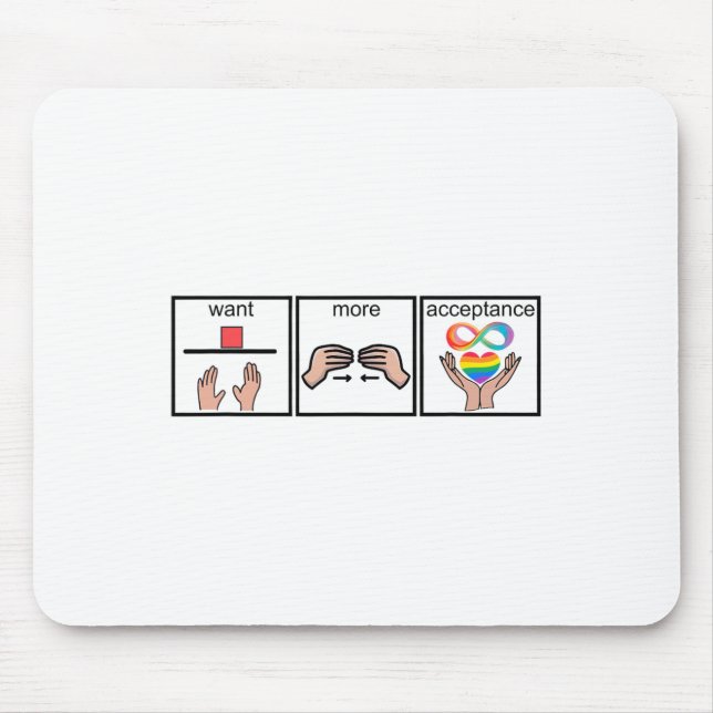 Mousepad Consciência Autismo Quer Mais Aceitação (Frente)