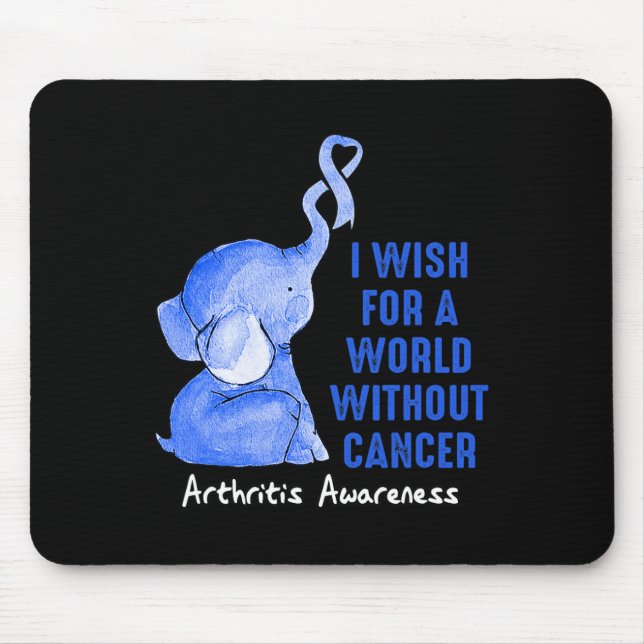 Mousepad Consciência da artrite desejo um mundo sem lata (Frente)