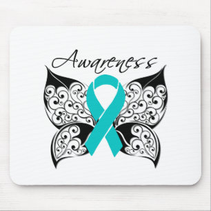 Mousepad Consciência da borboleta do tatuagem - câncer de