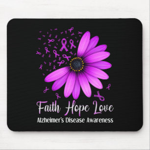 Mousepad Consciência da Doença Fé Esperança Amor Fita Roxa