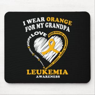 Mousepad Consciência da leucemia - Visto Laranja Para O Meu