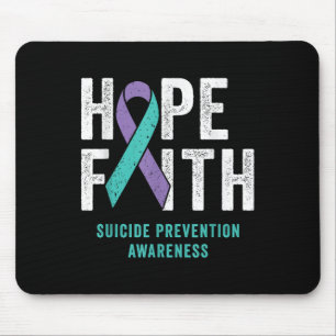 Mousepad Consciência da Prevenção do Suicídio Fé Esperança 