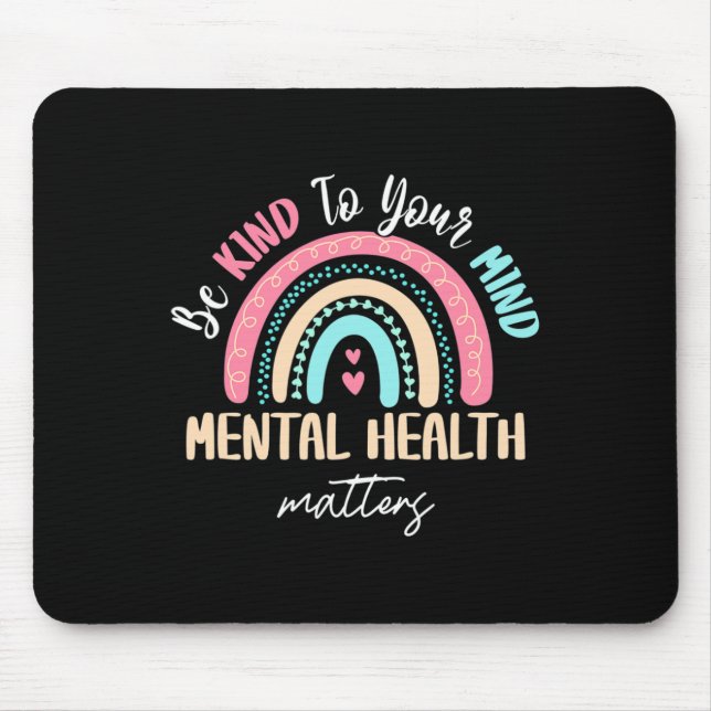Mousepad Consciência da Saúde Mental Problemas de Saúde Men (Frente)