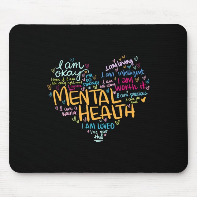 Mousepad Consciência da Saúde Oferece Depressão (Frente)