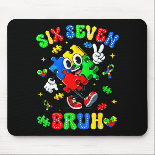 Mousepad Consciência do autismo 67 seis sete bruh menino me