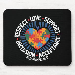 Mousepad Consciência do Autismo Respeito Autista Amor Apoio