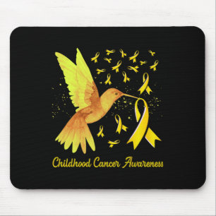 Mousepad Consciência do Cancer Amarelo Dourado de Crianças