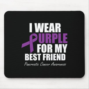Mousepad Consciência do câncer de pâncreas Eu Visto Roxo Pa