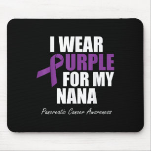 Mousepad Consciência do câncer de pâncreas Eu Visto Roxo Pa