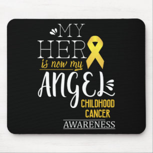 Mousepad Consciência do Câncer Infantil Meu Herói Agora É M