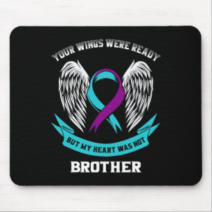 Mousepad Consciência do Suicídio Roxo Teal Irmãos Suicidas