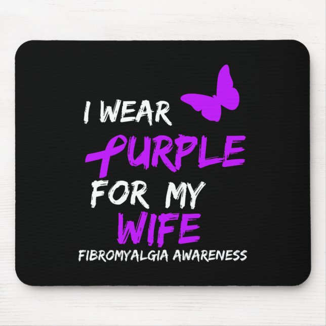 Mousepad Consciência Eu Visto Roxo Para A Esposa 2 (Frente)